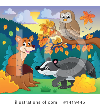 Royalty-Free (RF) Wildlife Clipart Illustration by visekart - Stock Sample #1419445