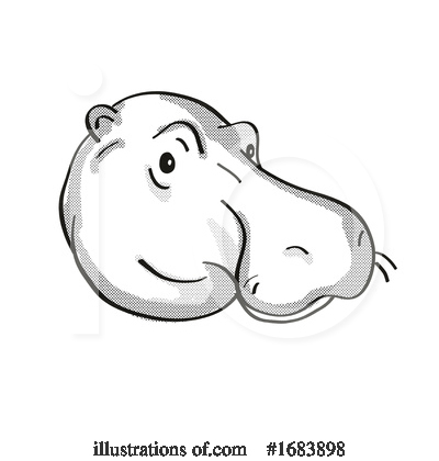 Hippopotamus Clipart #1683898 by patrimonio