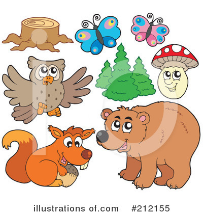 Forest Animals Clipart #212155 by visekart