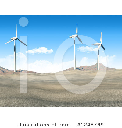 Wind Turbines Clipart #1248769 by KJ Pargeter