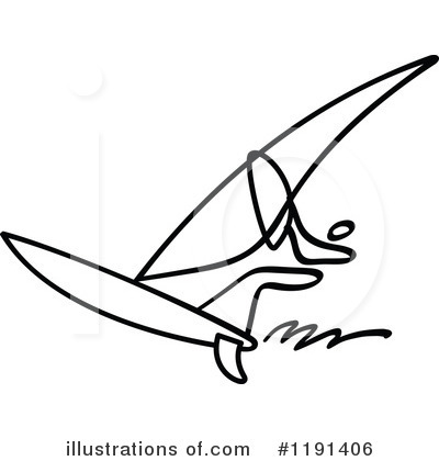 Royalty-Free (RF) Wind Surfing Clipart Illustration by Zooco - Stock Sample #1191406