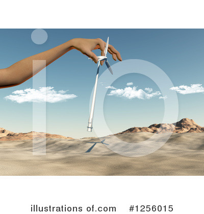 Royalty-Free (RF) Wind Turbine Clipart Illustration by KJ Pargeter - Stock Sample #1256015