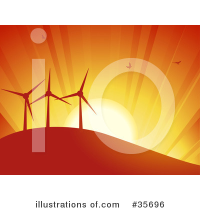 Royalty-Free (RF) Wind Turbine Clipart Illustration by elaineitalia - Stock Sample #35696