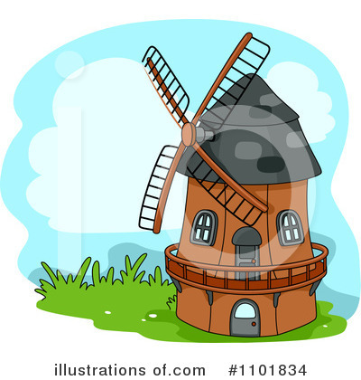 Royalty-Free (RF) Windmill Clipart Illustration by BNP Design Studio - Stock Sample #1101834