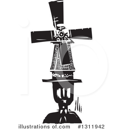 Royalty-Free (RF) Windmill Clipart Illustration by xunantunich - Stock Sample #1311942