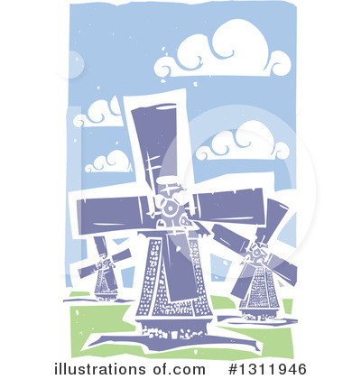 Royalty-Free (RF) Windmill Clipart Illustration by xunantunich - Stock Sample #1311946