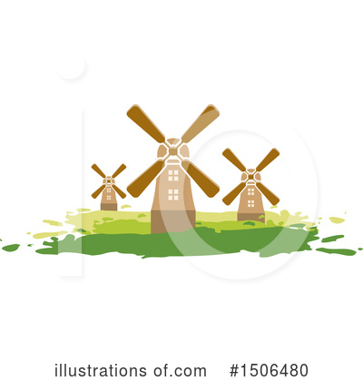 Windmill Clipart #1506480 by Lal Perera