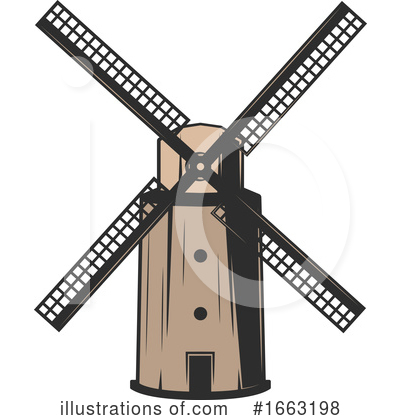 Windmills Clipart #1663198 by Vector Tradition SM