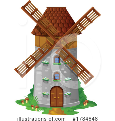 Royalty-Free (RF) Windmill Clipart Illustration by Vector Tradition SM - Stock Sample #1784648
