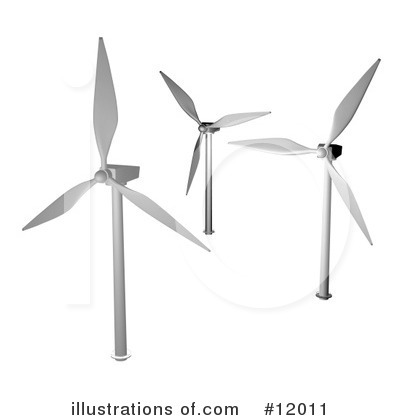 Wind Turbine Clipart #12011 by AtStockIllustration