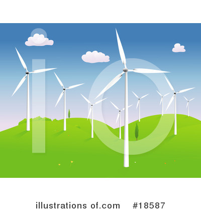 Wind Turbines Clipart #18587 by Rasmussen Images