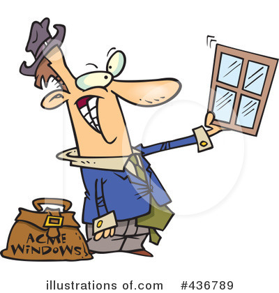 Royalty-Free (RF) Window Clipart Illustration by toonaday - Stock Sample #436789