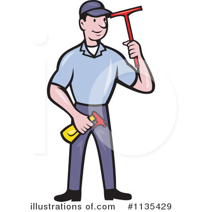 Window Cleaner Clipart #1135429 by patrimonio