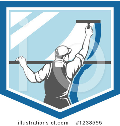 Royalty-Free (RF) Window Washer Clipart Illustration by patrimonio - Stock Sample #1238555