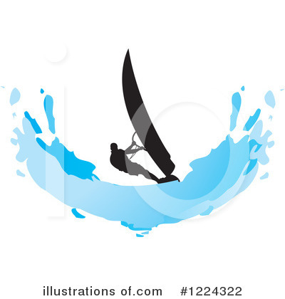 Royalty-Free (RF) Windsurfing Clipart Illustration by Lal Perera - Stock Sample #1224322