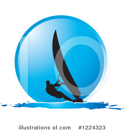 Royalty-Free (RF) Windsurfing Clipart Illustration by Lal Perera - Stock Sample #1224323