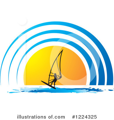 Royalty-Free (RF) Windsurfing Clipart Illustration by Lal Perera - Stock Sample #1224325