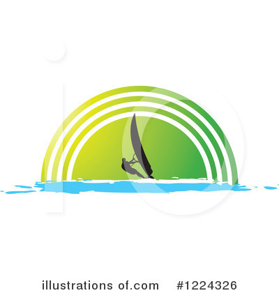 Royalty-Free (RF) Windsurfing Clipart Illustration by Lal Perera - Stock Sample #1224326