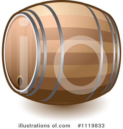 Royalty-Free (RF) Wine Barrel Clipart Illustration by Leo Blanchette - Stock Sample #1119833
