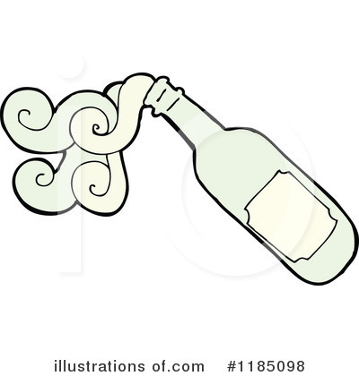 Royalty-Free (RF) Wine Bottle Clipart Illustration by lineartestpilot - Stock Sample #1185098