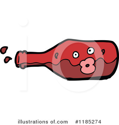 Royalty-Free (RF) Wine Bottle Clipart Illustration by lineartestpilot - Stock Sample #1185274