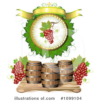 Wine Barrel Clipart #1099104 by merlinul