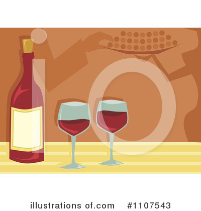 Royalty-Free (RF) Wine Clipart Illustration by Amanda Kate - Stock Sample #1107543