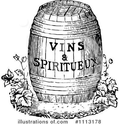 Royalty-Free (RF) Wine Clipart Illustration by Prawny Vintage - Stock Sample #1113178