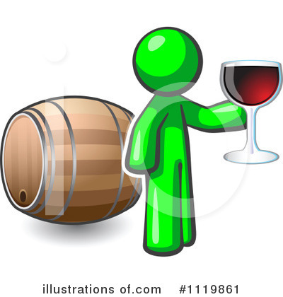 Wine Barrel Clipart #1119861 by Leo Blanchette