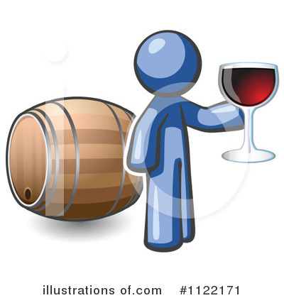 Wine Barrel Clipart #1122171 by Leo Blanchette
