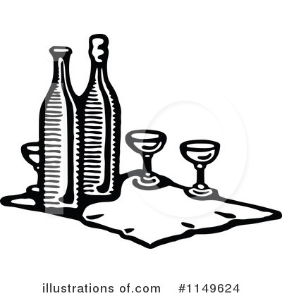 Royalty-Free (RF) Wine Clipart Illustration by Prawny Vintage - Stock Sample #1149624