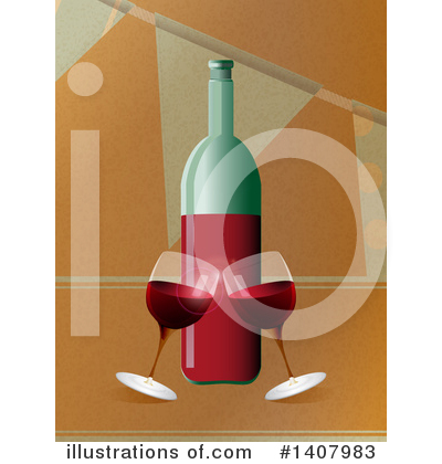 Royalty-Free (RF) Wine Clipart Illustration by elaineitalia - Stock Sample #1407983