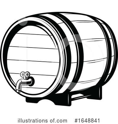Wine Barrel Clipart #1648841 by Vector Tradition SM