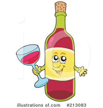 Royalty-Free (RF) Wine Clipart Illustration by visekart - Stock Sample #213083