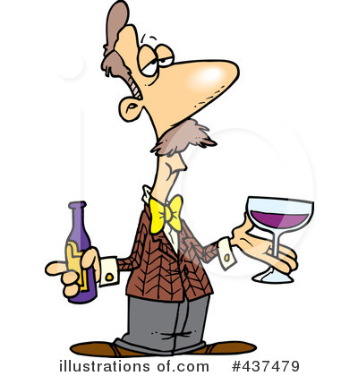 Royalty-Free (RF) Wine Clipart Illustration by toonaday - Stock Sample #437479