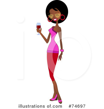 Royalty-Free (RF) Wine Clipart Illustration by peachidesigns - Stock Sample #74697