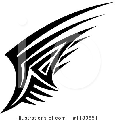Tribal Wing Clipart #1139851 by Vector Tradition SM
