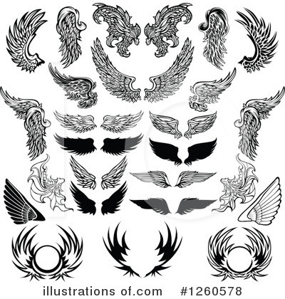 Royalty-Free (RF) Wing Clipart Illustration by Chromaco - Stock Sample #1260578