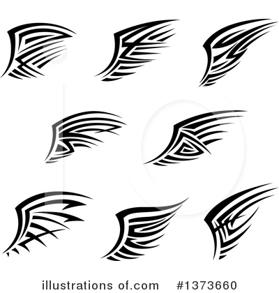 Tribal Wing Clipart #1373660 by Vector Tradition SM