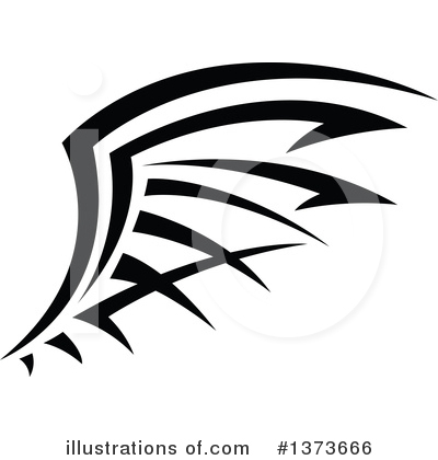 Tribal Wing Clipart #1373666 by Vector Tradition SM