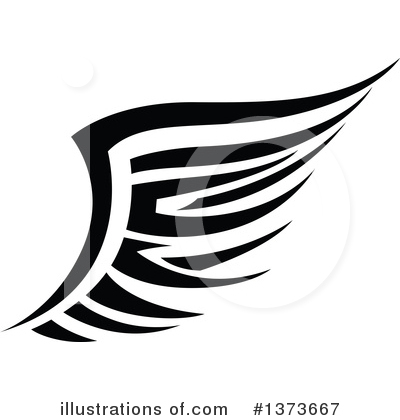 Tribal Wing Clipart #1373667 by Vector Tradition SM