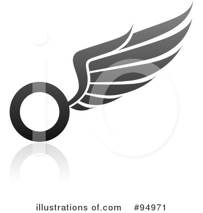 Royalty-Free (RF) Wing Logo Clipart Illustration by elena - Stock Sample #94971