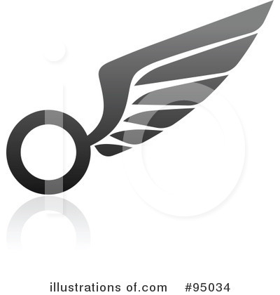 Royalty-Free (RF) Wing Logo Clipart Illustration by elena - Stock Sample #95034