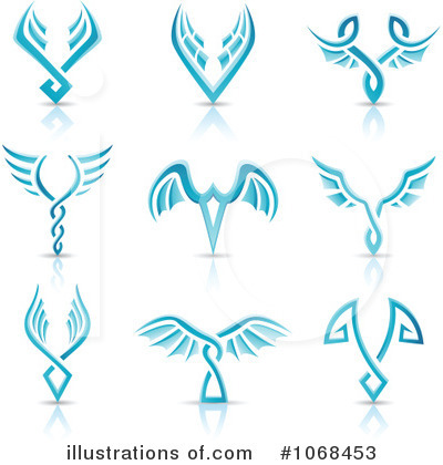 Royalty-Free (RF) Wing Logos Clipart Illustration by cidepix - Stock Sample #1068453