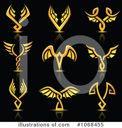 Royalty-Free (RF) Wing Logos Clipart Illustration by cidepix - Stock Sample #1068455