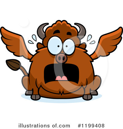 Winged Buffalo Clipart #1199408 by Cory Thoman