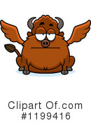 Winged Buffalo Clipart #1199416 by Cory Thoman