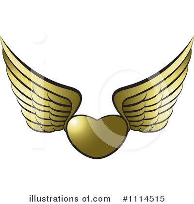 Winged Heart Clipart #1114515 by Lal Perera