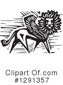 Winged Lion Clipart #1291357 by xunantunich