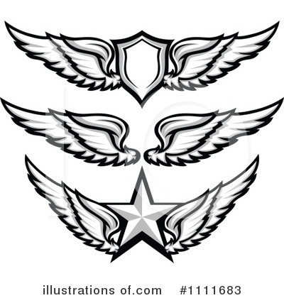 Royalty-Free (RF) Wings Clipart Illustration by Chromaco - Stock Sample #1111683